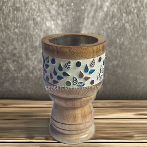 Elegant Handcrafted Wooden Charcoal <b>Cone</b> <b>Incense</b> Burner Perfect for Home Fragrance Meditation & Relaxation In Different Styles - Product Image 1