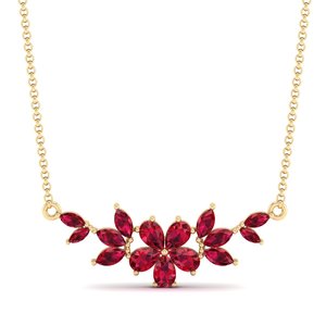 Colliers pendentifs REYES en argent sterling 925 avec rubis taille poire de 3,87 carats pour femmes, certifiés GRA, bijoux fins en moissanite - Product Image 2