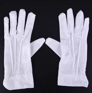 White Formal <b>Glove</b> for Men Parade Uniform <b>Glove</b> for Cosplay Party Guard Jewelry Inspection, Nylon - Product Image 1
