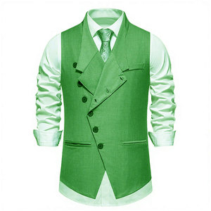 Gilet de mode pour homme, design diagonal sur le devant, élégant et formel, idéal pour les mariages et les fêtes - Product Image 4