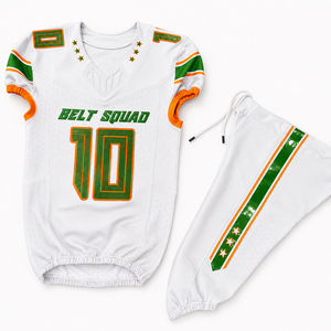 Conjunto de Uniforme de Fútbol Americano Sublimado, Malla Transpirable, Cuello en V, Sin Mangas, para Adultos - Product Image 1