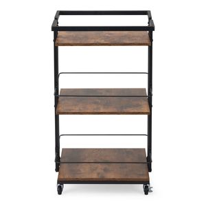 Carrello portaoggetti da salone a più livelli in ferro con ruote universali - Product Image 2
