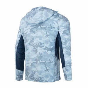 Camisas de Pesca Ligeras y Transpirables con Logotipo Personalizado, 100% Poliéster, Ropa de Pesca con Capucha para Exteriores - Product Image 3