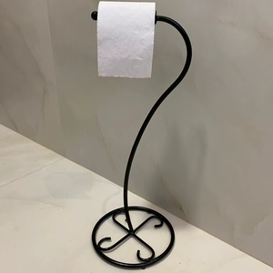 ที่ใส่กระดาษทิชชูแบบตั้งพื้นพร้อมที่เก็บของแนวตั้งเพื่อการจัดระเบียบห้องน้ำและประหยัดพื้นที่ - Product Image 1