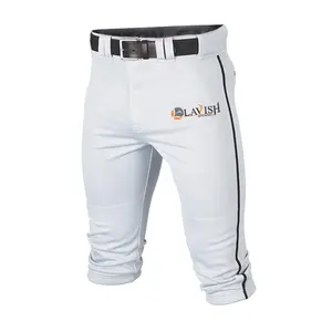 Pantalones de béisbol personalizados, ropa de softball, color gris, venta al por mayor