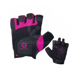 Wholesale Professional Half <b>Finger</b> Leather Weight Lifting Gloves Non-Slip Adjustable Wrist <b>Strap</b> Lace-Up Closure - Product Image 3
