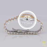 Montre Moissanite Entièrement Sertie pour Homme, Luxe, Mécanique, Style Hip Hop, Diamants VVS, Testeur de Diamant Inclus, Bling