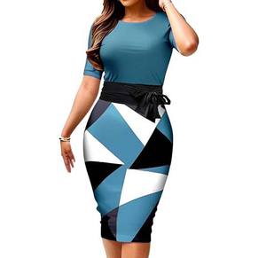 Robe polo pour femme Boutique Staff - Bordures contrastées tendance - Robe pour femme à manches courtes avec broderie personnalisée - Product Image 3