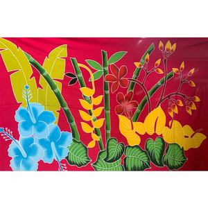 100% rayonne une pièce Floral Bikini peint à la main maillots de bain de sport avec large sélection de couleurs plage Sarong conception en gros - Product Image 2