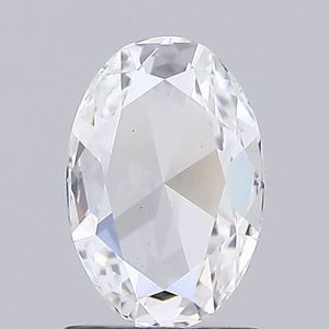 เพชรรูปไข่ทรงโรสคัท 1.51 กะรัต  ผลิตในห้องปฏิบัติการ สี E ความสะอาด VVS2  แบบ CVD ขัดเงาด้วยมือ สำหรับทำเครื่องประดับ แหวน ต่างหู - Product Image 1