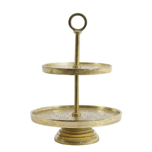 Handmade Hammered Aluminum Dessert Holder Luxury 3 <b>Tier</b> Gold Metal <b>Cake</b> Stand For Wedding Parties And Home Decoration On Sale - Product Image 2