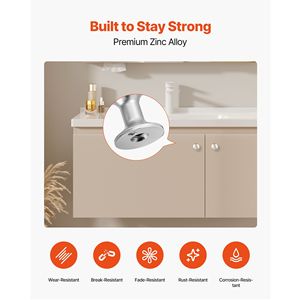 Paquete de 25 tiradores de gabinete de aleación de zinc de 1.1 pulgadas, manijas de puerta tipo hongo y tiradores de cajón para cocina, cómodas y armarios - Product Image 2