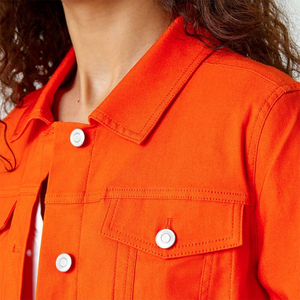 OEM Women's Denim <b>Jackets</b> Casual <b>Jean</b> Outwear Winter Breathable Long Button-Up Oversize Coat for <b>Ladies</b> - Product Image 6