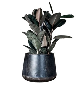Pot de fleurs en métal rustique, design Wabi Sabi, durable, pour l'intérieur et l'extérieur, pour la décoration de la maison - Product Image 3