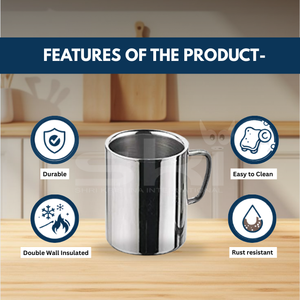 Mug de voyage en acier inoxydable de qualité supérieure, tasse à eau et à thé, sans BPA, gobelets en métal pour jus, boissons glacées et thé chaud - Product Image 2