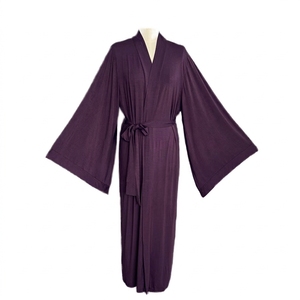 Robe kimono musulmane personnalisée avec logo, légère, ouverte sur le devant, col en V, longueur intégrale, fermeture à cordon, abaya de luxe écologique à séchage rapide - Product Image 5