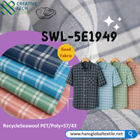 Chemise de randonnée en laine de mer recyclée durable SWL-5E1949, protection UPF30+, séchage rapide, fabriquée à Taïwan