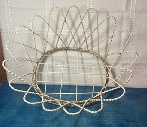 Metal Wire Fruit Basket ,Large Round Storage Baskets for Bread, Metal Wire Bread Fruit Bowl <b>Vegetable</b> <b>Stand</b> Holder for Snacks - Product Image 2