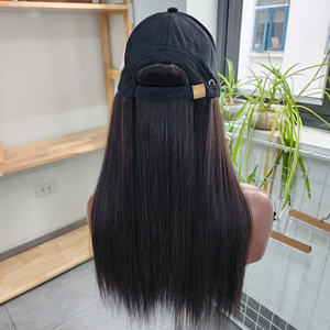 Perruque chapeau 100% cheveux humains vierges vietnamiens, super double drawn, ultra-lisse, 16 pouces, couleur naturelle - Product Image 4