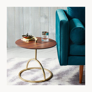 Table d'appoint en métal faite à la main avec plateau en marbre, design élégant et moderne, meubles de maison personnalisés, nouvelle collection - Product Image 5