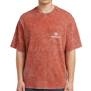 T-shirt décontracté classique pour homme en coton délavé, séchage rapide, respirant, manches courtes, tissu confortable, adapté pour - Product Image 2