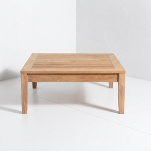 Mesas Minimalistas para Exteriores, Duraderas, de Madera de Teca Sólida, Cuadradas, con Listones, para Patio, Jardín, Balcón, Terraza - Product Image 1