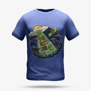 T-shirt à manches courtes pour homme avec impression DTF, col rond, motif croisé, coupe décontractée, tissu jersey 100% coton - Product Image 5