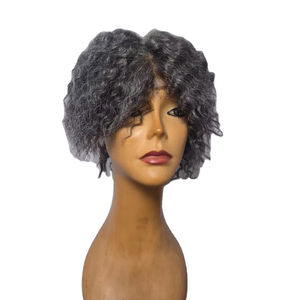 Peluca Completa de Cabello Humano 100% Natural con Cabello Rizado Indio Remy - Product Image 1