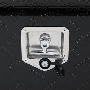 Caja de Herramientas de Aluminio Negra de 24 Pulgadas con Cierre Simple y Cinco Compartimentos - Product Image 3