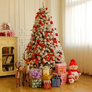 Albero di Natale Artificiale Pre-Illuminato Effetto Neve da 120 cm con 800 Rami e 300 Luci per Decorazioni Festive - Product Image 6