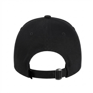 Gorra de Béisbol Negra de 6 Paneles, Ajustable, de Tela Twill, Unisex, Casual, de Color Sólido, para Adultos - Product Image 5