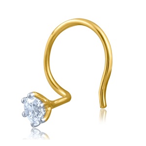 Anillo de Nariz de Oro Amarillo de 18K con Diamante Cultivado en Laboratorio, Joyería Minimalista de Lujo para Uso Diario Unisex - Product Image 2