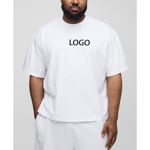 เสื้อยืดพิมพ์ลายซิลค์สกรีนแบบกำหนดเองปี 2026 ผ้า 240GSM ทรงหลวม ระบายอากาศได้ดี ผลิตจากโพลีเอสเตอร์ผสมสแปนเด็กซ์ ลายนูน 3 มิติ เหมาะสำหรับใส่ลำลองสำหรับผู้ชาย - Product Image 1