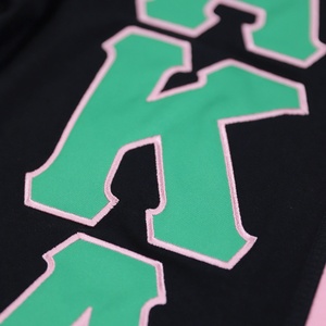 AKA <b>Sequin</b> Cardigan Black Pink Sorority Button Up Sweater Glitter Sleeve Fashion <b>Jacket</b> Women Stylish Trendy Outfit - Product Image 4