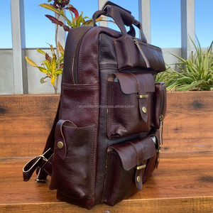 Haute qualité en gros 100% sac à dos en cuir véritable voyage d'affaires ordinateur portable minimaliste sac à dos en cuir de vachette pour hommes - Product Image 3