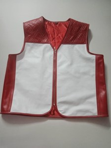 Gilet en cuir professionnel pour motard, qualité export, fabrication OEM sur mesure, gilet en cuir véritable sur mesure, coupe ajustée pour les motards - Product Image 1