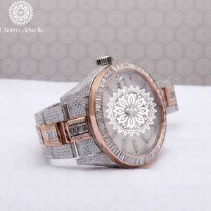 Reloj de Lujo para Mujer Charm_Jewells, 38 mm, Redondo, Analógico, de Cuarzo, con Correa de Acero Inoxidable, Esfera de Cristal de Zafiro y Bisel de Diamantes - Product Image 5