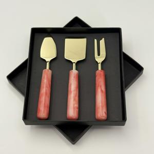 Nuevo Producto: Juego de Cuchillos para Queso y Frutas de Acero Inoxidable con Mango de Resina, Juego de Herramientas para Queso para Uso en el Hogar, Hoteles y Restaurantes - Product Image 2