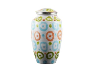 Magnifiquement anneaux nuances grande urne artisanale pour cendres humaines adulte-belles urnes de crémation commémoratives-boîte de cendres adultes - Product Image 1