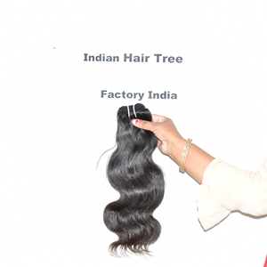 Extensiones de Cabello Humano Natural Ondulado de Templo Indio, con Cutícula Alineada, Ondas Profundas Sueltas, Tejido Natural, Color Negro - Product Image 5