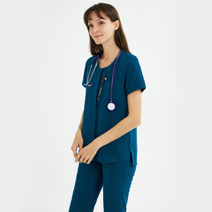 Custom Medical <b>Scrubs</b> Nurse Hospital Dental Uniform Soft Stretchy <b>Scrub</b> <b>Set</b> with Logo Printing - Product Image 5