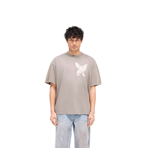 เสื้อยืดสีเทาฟอกหินทรงโอเวอร์ไซส์สำหรับผู้ชาย พิมพ์ลายกราฟิกตำนานด้วยเทคนิค DTG ผ้าฝ้าย สไตล์สตรีทแวร์ ขายส่ง - Product Image 1