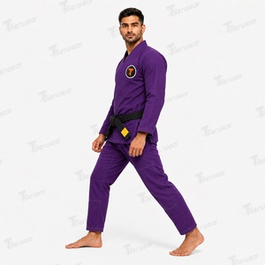 Kimono d'entraînement de Jiu-Jitsu Brésilien en coton 200 GSM, tissu durable à tissage perlé, coupe confortable, coutures renforcées, arts martiaux - Product Image 2