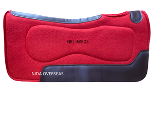 En gros Tapis de selle western standard en feutre de laine mérinos 100% 18 MM, type jupe ronde, 30x28, pour équipement équestre - Product Image 4