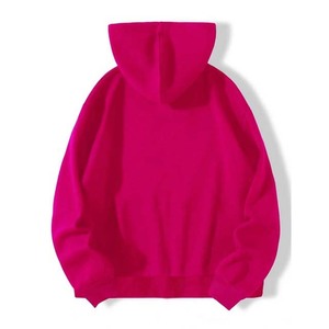 เสื้อฮู้ดซิปสีชมพู พิมพ์ลายได้ตามต้องการ แบบยูนิเซ็กส์ สไตล์ลำลอง สำหรับฤดูใบไม้ร่วง ผ้าถัก ทรงปกติ - Product Image 2