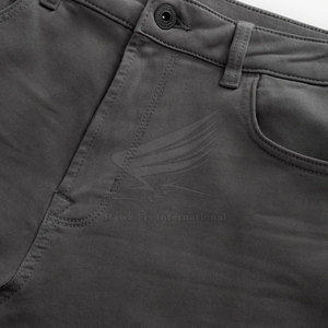Jean décontracté pour homme, coupe droite, taille mi-haute, délavage clair, 100 % coton, léger, confortable, respirant, écologique, haute qualité - Product Image 5