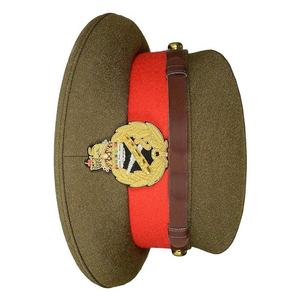 หมวกแก๊ปทรงแหลมสำหรับยูนิฟอร์ม ผลิตโดย OEM ขายส่ง เป็นมิตรกับสิ่งแวดล้อม ทำจากขนสัตว์ 100% คุณภาพสูง ปรับแต่งได้ พร้อมป้ายโลโก้สีน้ำตาล/แดง เหมาะสำหรับกิจกรรมกลางแจ้งและงานปาร์ตี้ - Product Image 4