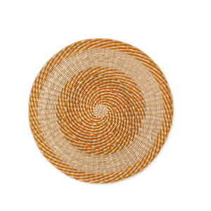 Heavy Duty Seagrass <b>Placemats</b> Round Braided Table Mats Natural Fiber Wicker Chargers for Sturdy Dining Decor - Product Image 1