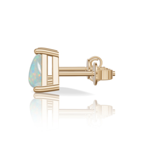 Pendientes de Plata de Ley Bañados en Oro Rosa con Piedra Lunar de Corte Trillón, Joyería Clásica para Mujer, Heerani Jewels, Water Triangle Sha - Product Image 2