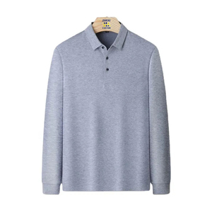Polo à manches longues pour homme, service OEM personnalisé, polo vierge à col, t-shirt personnalisé avec logo brodé, polos à manches longues pour homme - Product Image 6